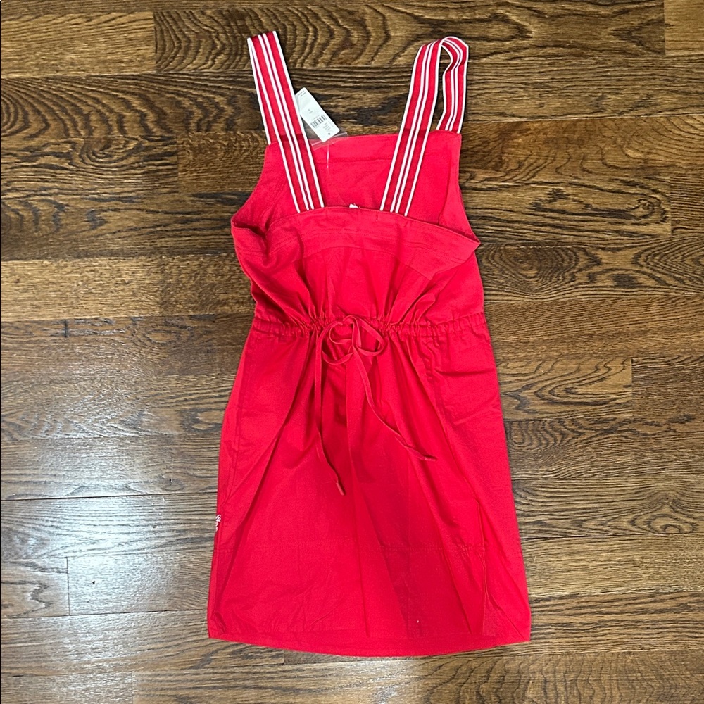 Anthropologie Red Sleeveless Striped-strap Sundress - Picture 4 of 4